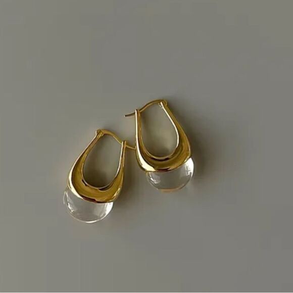Vintage style hoop earrings N314 - Picture 2 of 4